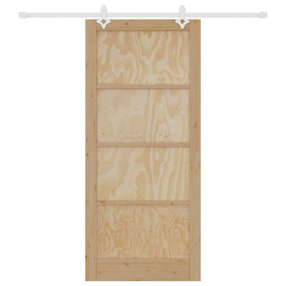 Porta Scorrevole Naturale e bianco 93 x 211 cm