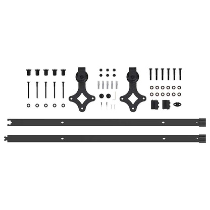 Set Porta Scorrevole ORKDAL Naturale e nero 78 x 202 cm