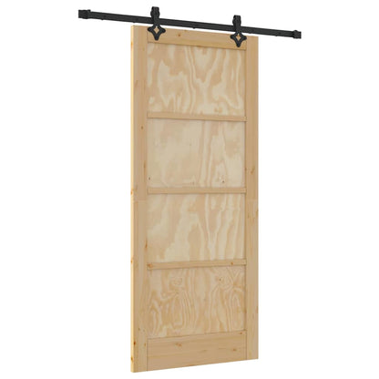 Set Porta Scorrevole ORKDAL Naturale e nero 86 x 198.5 cm