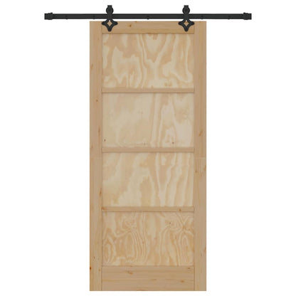 Set Porta Scorrevole ORKDAL Naturale e nero 86 x 198.5 cm