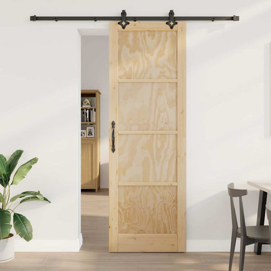 Set Porta Scorrevole ORKDAL Naturale e nero 78 x 232 cm