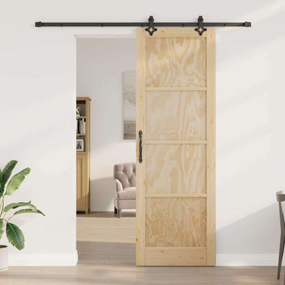 Set Porta Scorrevole ORKDAL Naturale e nero 78 x 232 cm