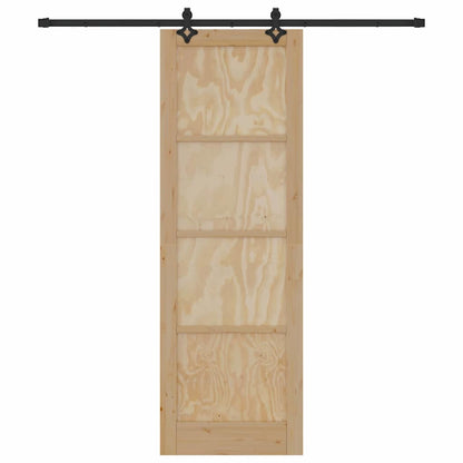 Set Porta Scorrevole ORKDAL Naturale e nero 78 x 232 cm