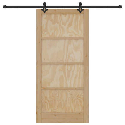 Set Porta Scorrevole ORKDAL Naturale e nero 93 x 202 cm