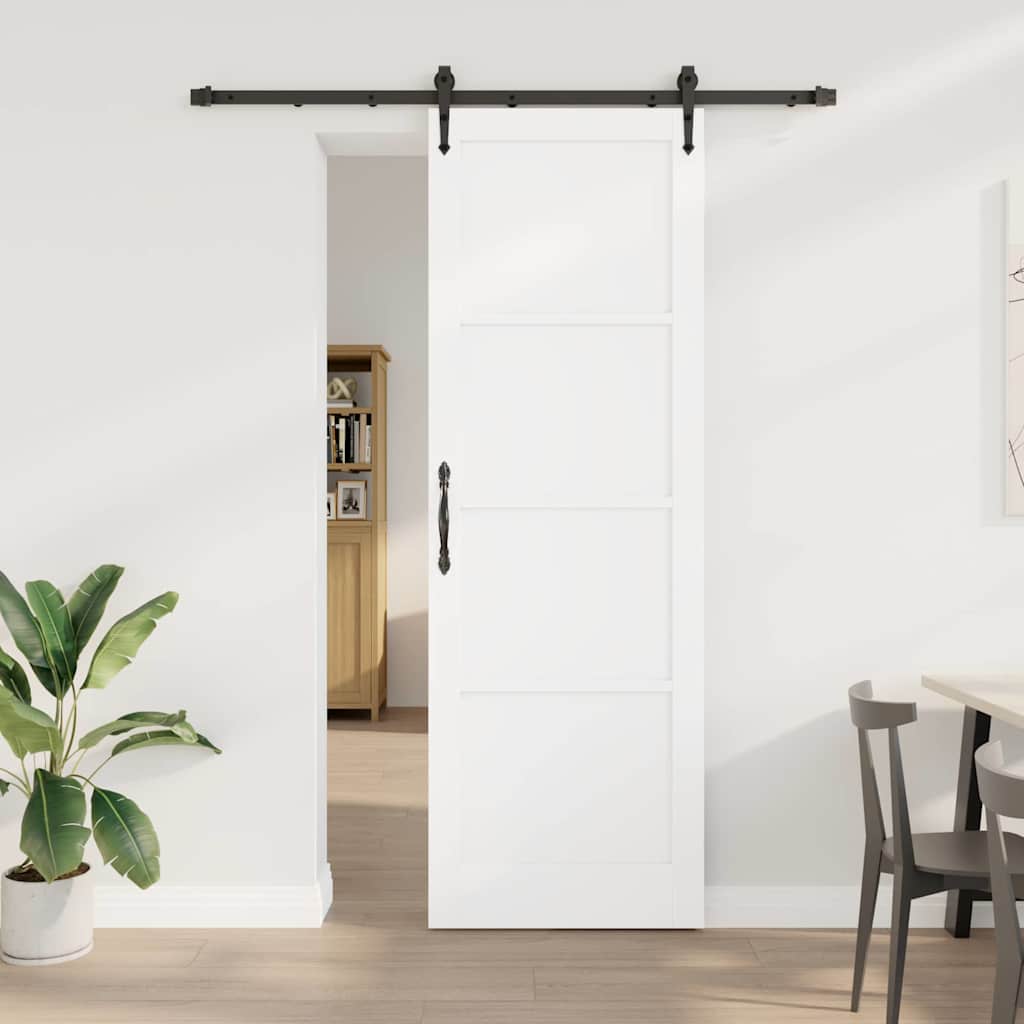 Porta Scorrevole Bianco e nero 78 x 232 cm