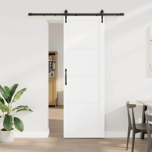 Porta Scorrevole Bianco e nero 78 x 232 cm