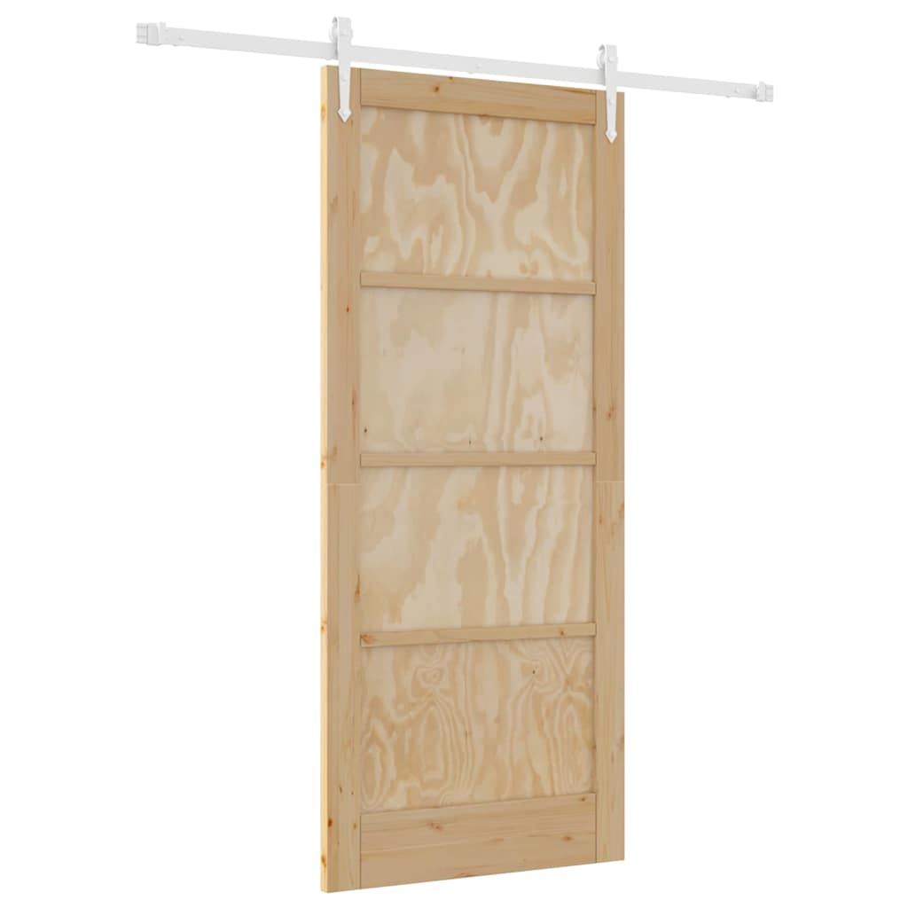 Porta Scorrevole Naturale e bianco 86 x 198.5 cm