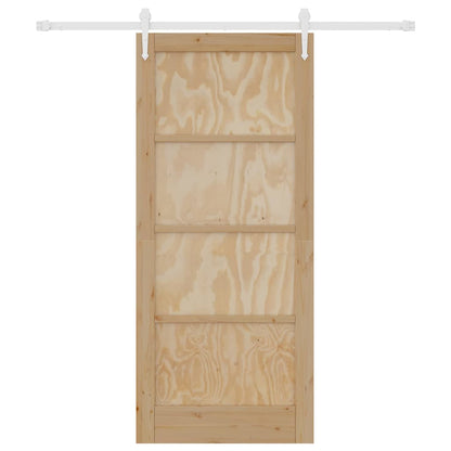 Porta Scorrevole Naturale e bianco 86 x 198.5 cm