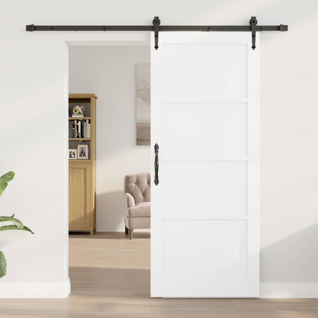 Porta Scorrevole Bianco e nero 83 x 202 cm