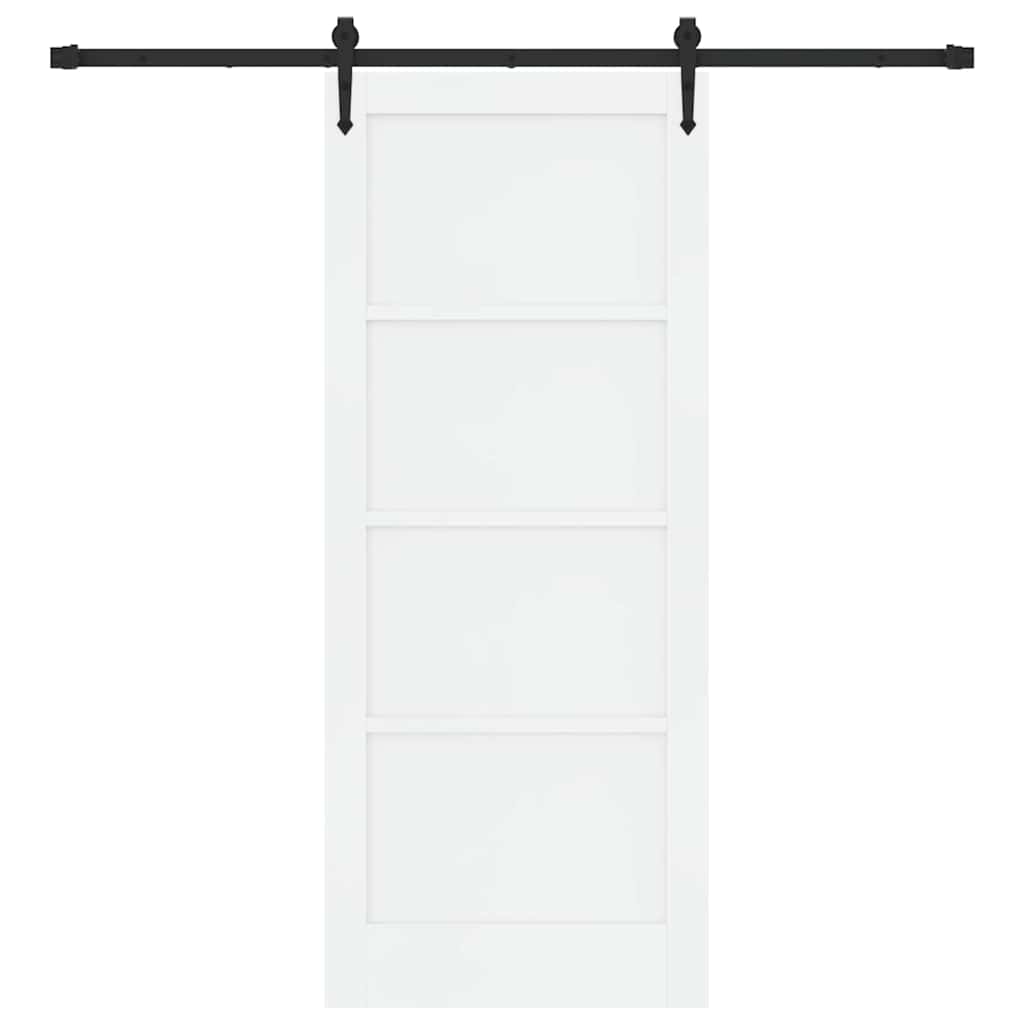Porta Scorrevole Bianco e nero 83 x 202 cm