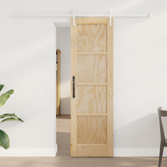Porta Scorrevole Naturale e bianco 61 x 198.5 cm