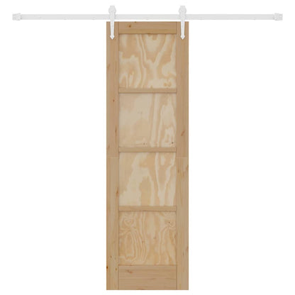 Porta Scorrevole Naturale e bianco 61 x 198.5 cm