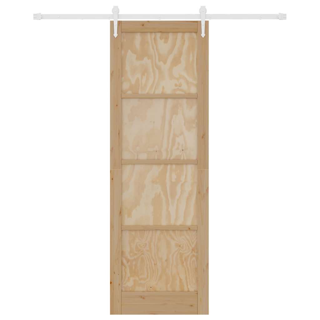 Porta Scorrevole Naturale e bianco 78 x 232 cm