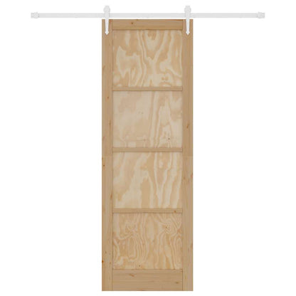 Porta Scorrevole Naturale e bianco 78 x 232 cm