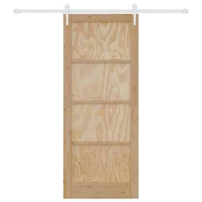 Porta Scorrevole Naturale e bianco 86 x 211 cm