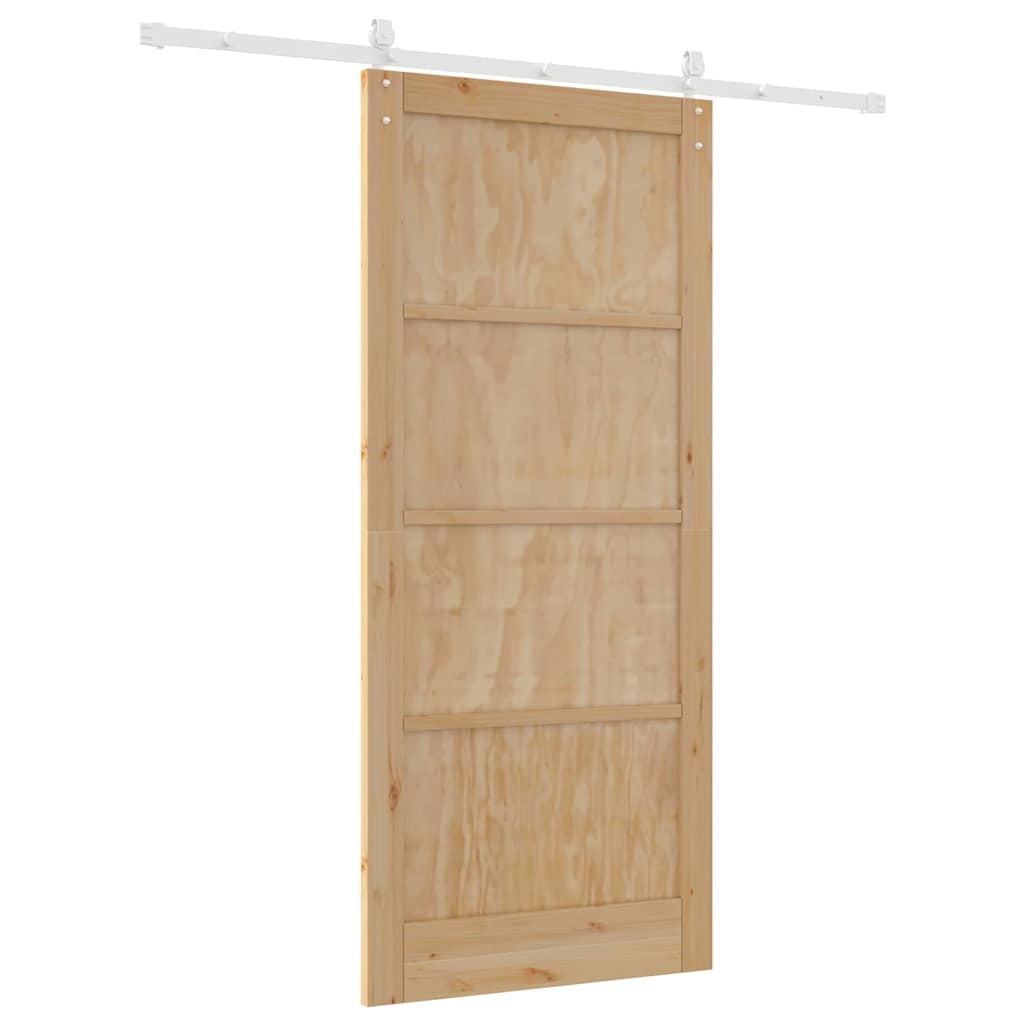 Porta scorrevole ORKDAL Marrone 93 x 211 cm Pino massello