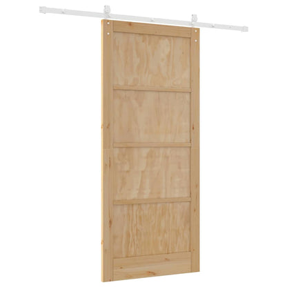 Porta scorrevole ORKDAL Marrone 93 x 211 cm Pino massello