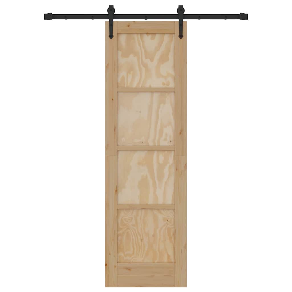 Porta scorrevole ORKDAL Marrone 61 x 198,5 cm Pino massello