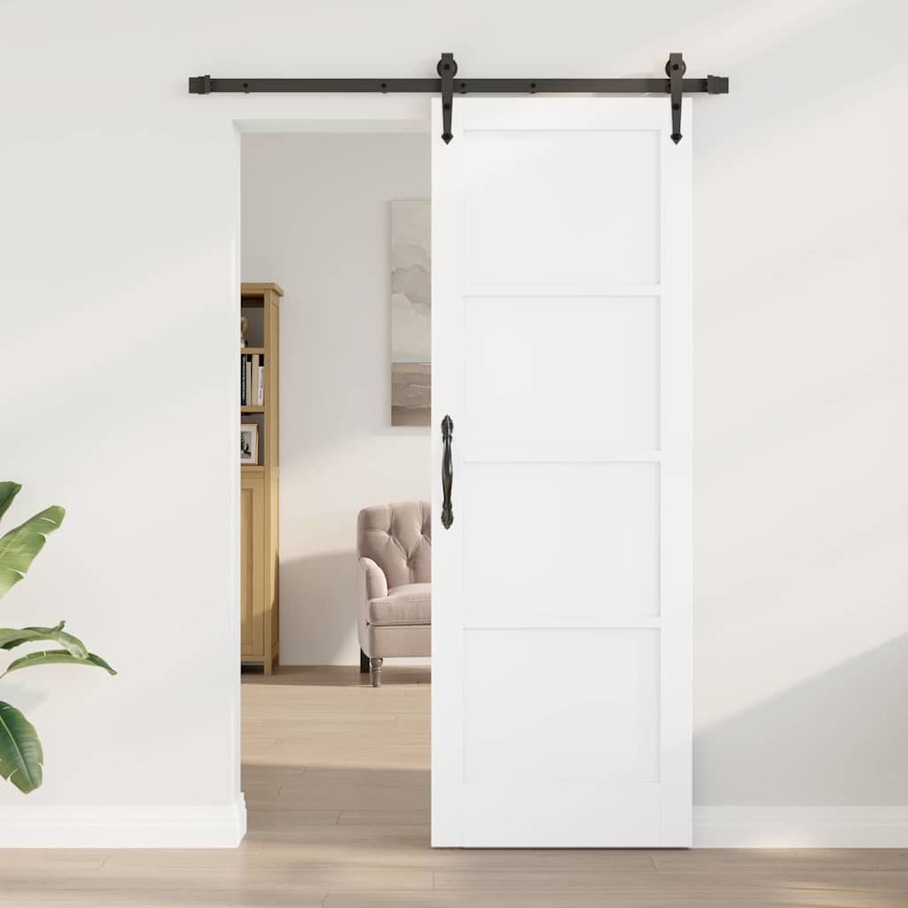 Porta scorrevole ORKDAL Bianco 73,5 x 211 cm Pino massello