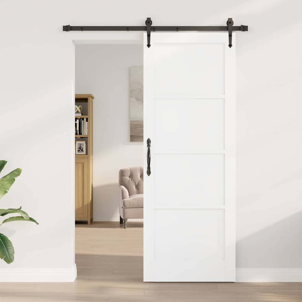 Porta scorrevole ORKDAL Bianco 78 x 211 cm Pino massello