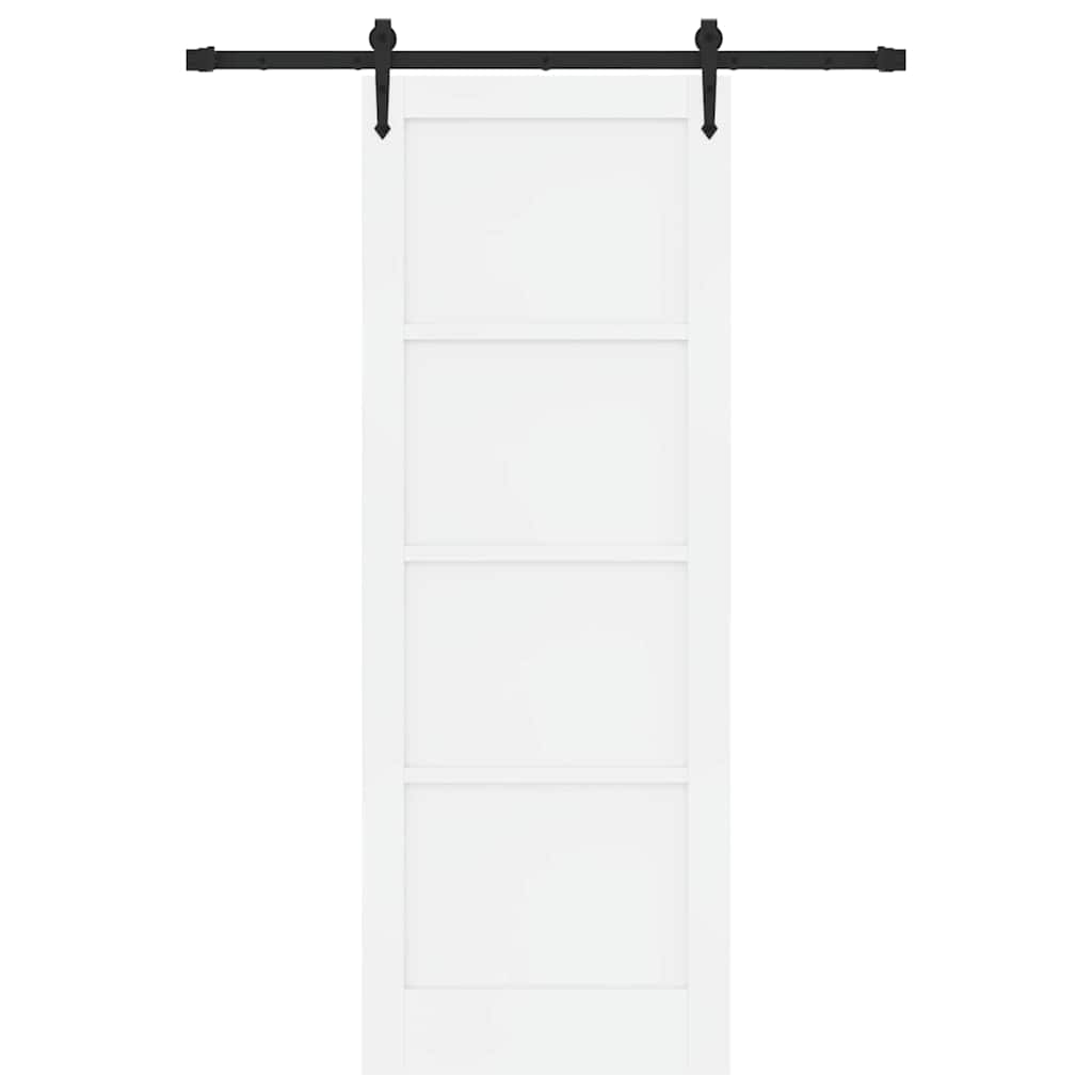 Porta scorrevole ORKDAL Bianco 78 x 211 cm Pino massello
