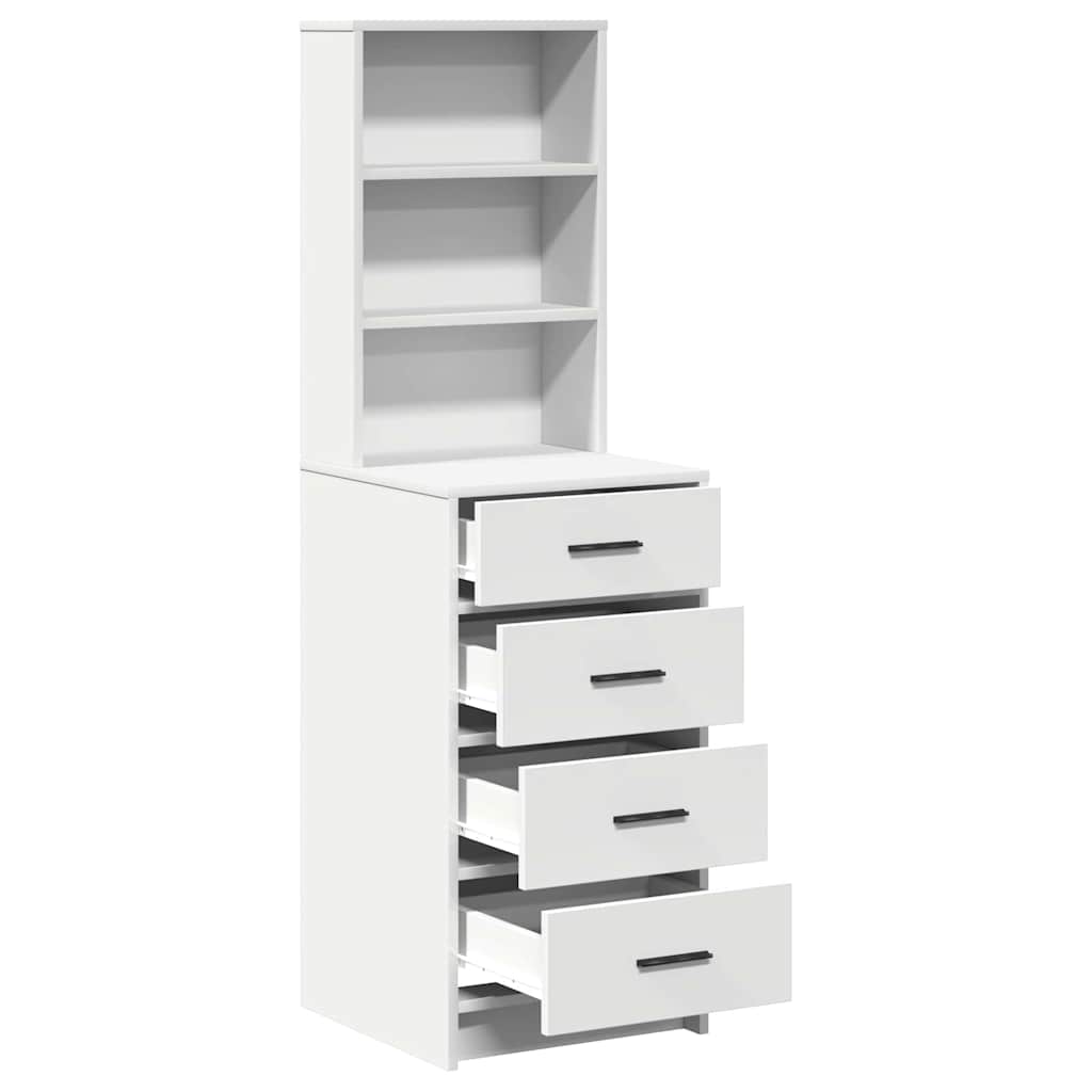Credenza con cassetto Bianco 40 x 41 x 135 cm Legno multistrato