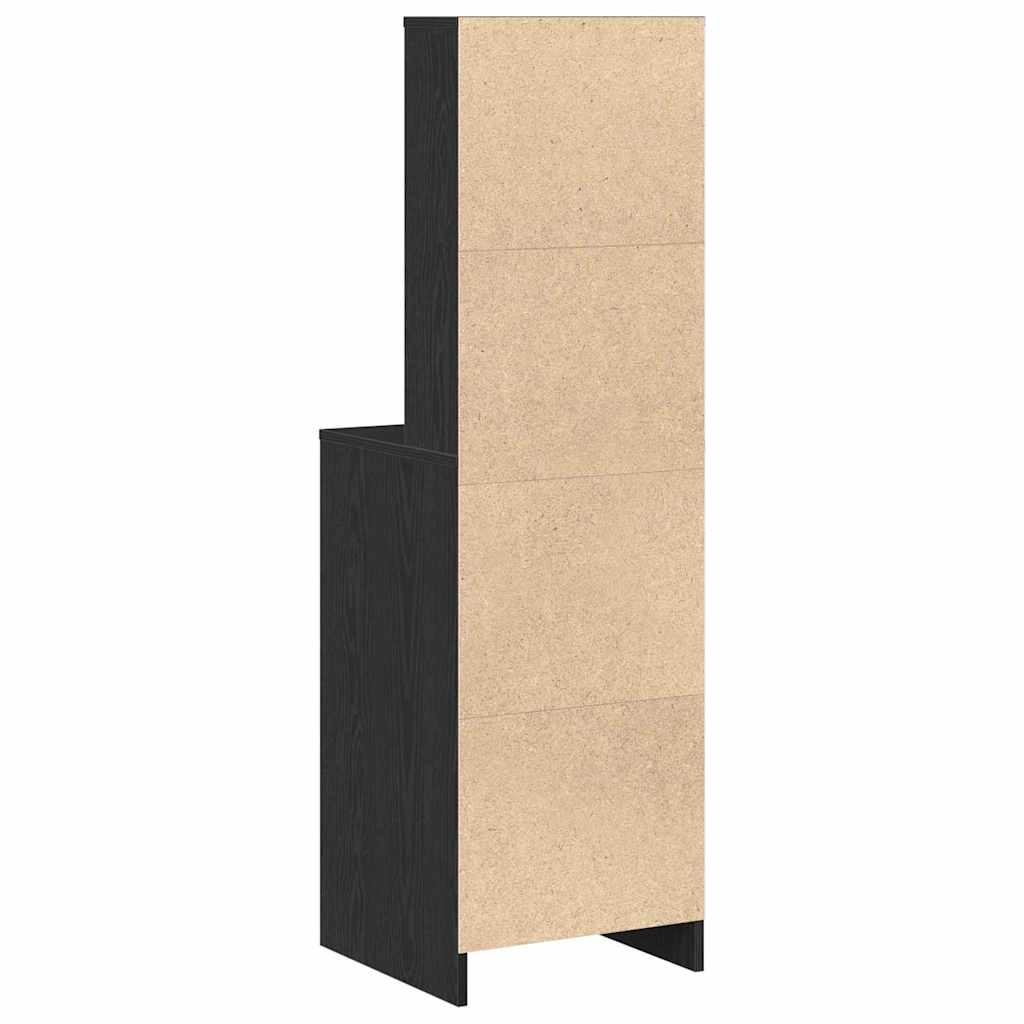 Credenza Rovere nero 40 x 41 x 135 cm Legno multistrato