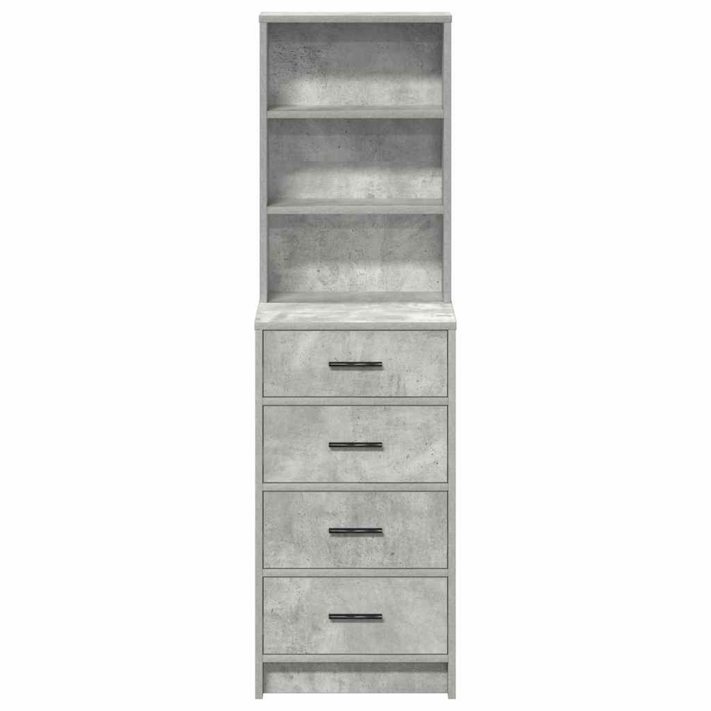 Credenza Grigio cemento 40 x 41 x 135 cm Legno multistrato