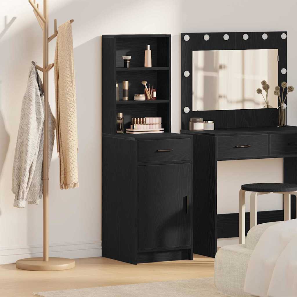 Credenza Rovere nero 40 x 40,5 x 135 cm Legno multistrato