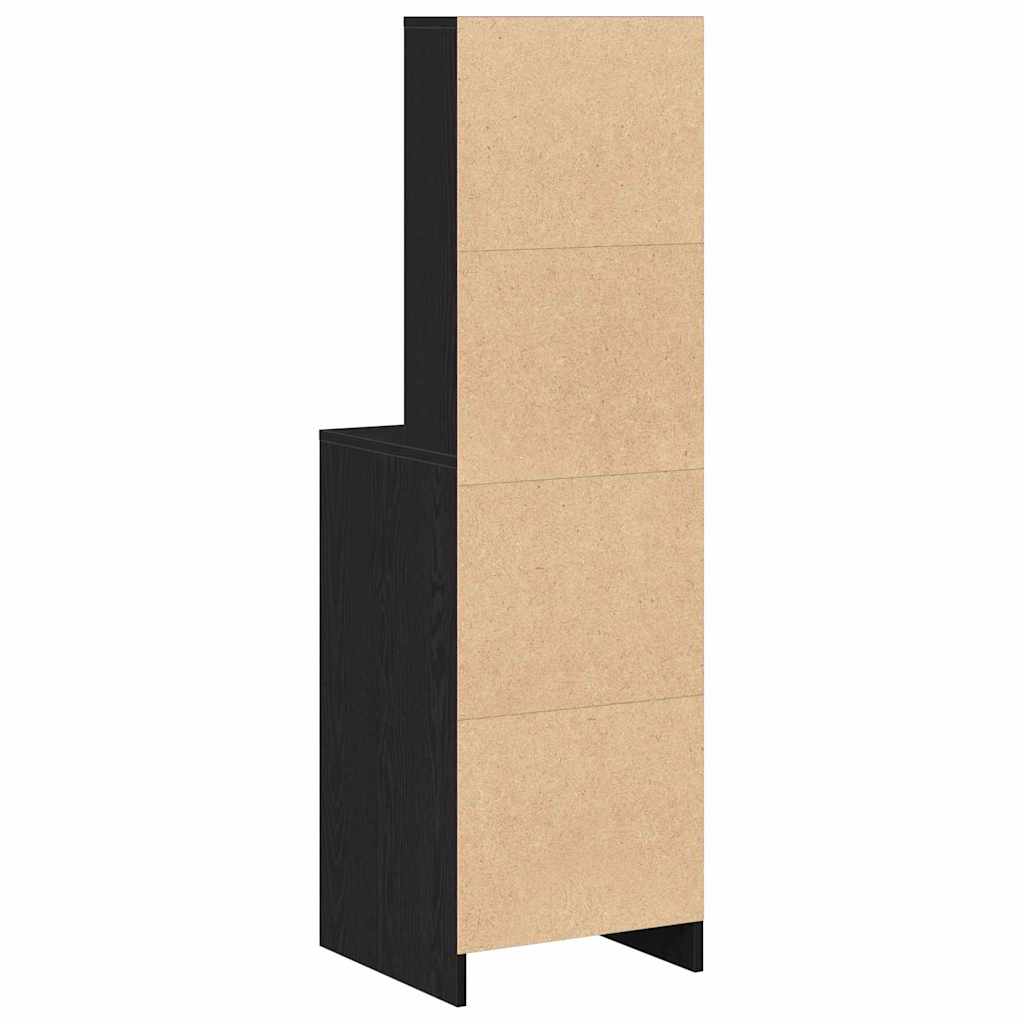 Credenza Rovere nero 40 x 40,5 x 135 cm Legno multistrato