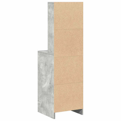 Credenza Grigio cemento 40 x 40,5 x 135 cm Legno multistrato