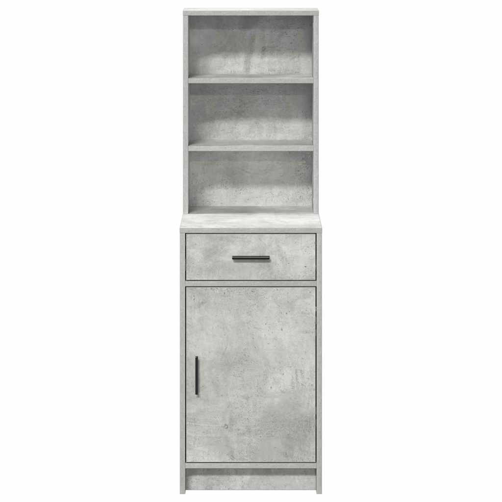 Credenza Grigio cemento 40 x 40,5 x 135 cm Legno multistrato