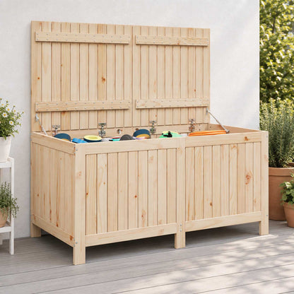 Scatola di Stoccaggio per Giardino 359 L Legno Massello di Pino