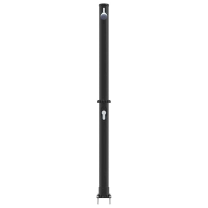 Doccia Solare da Esterno Nero 217 cm PVC e alluminio