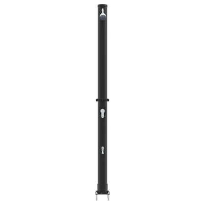 Doccia Solare da Esterno Nero 217 cm PVC e alluminio