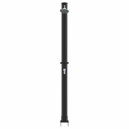 Doccia Solare da Esterno Nero 217 cm PVC e alluminio