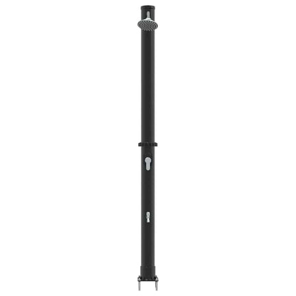 Doccia Solare da Esterno Nero 217 cm PVC e alluminio