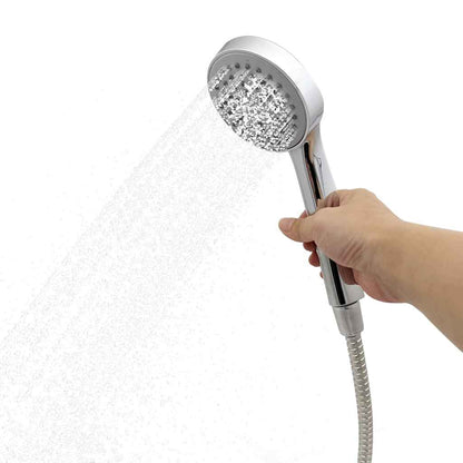 Doccia Solare da Esterno Nero 217 cm PVC e alluminio