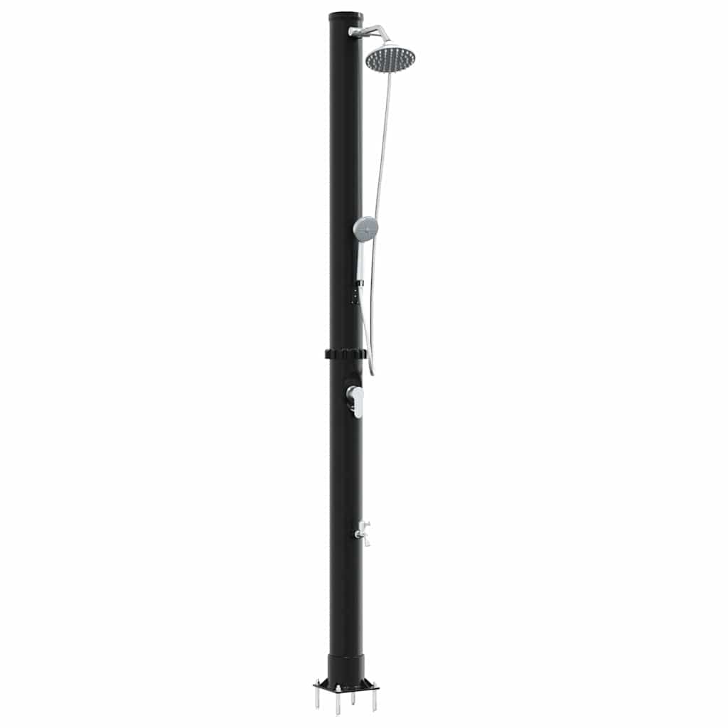 Doccia Solare da Esterno Nero 217 cm PVC e Alluminio | homemem39