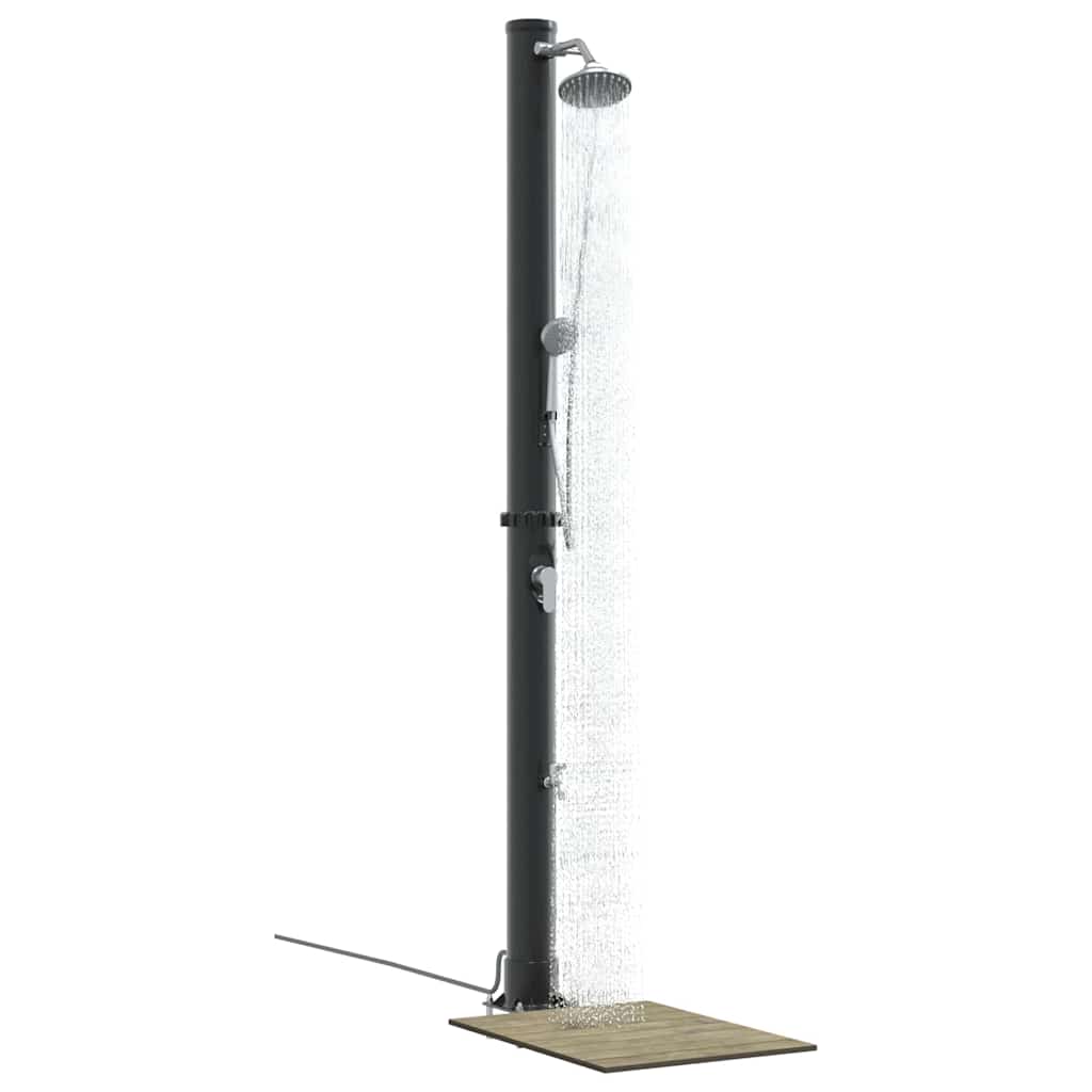 Doccia Solare da Esterno Nero 217 cm PVC e Alluminio | homemem39