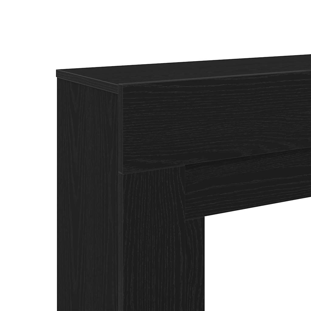 Cornice per Camino Rovere Nero 100x30x87,5 cm in Truciolato