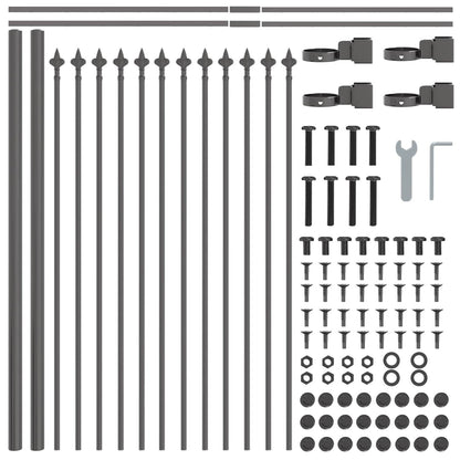Recinzione per Giardino 2 pcs Grigio 3,4 x 0,6 m | homemem39