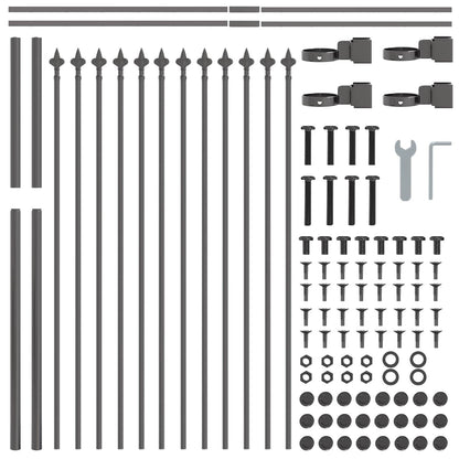 Recinzione per Giardino 2 pcs Grigio 3,4 x 0,8 m | homemem39