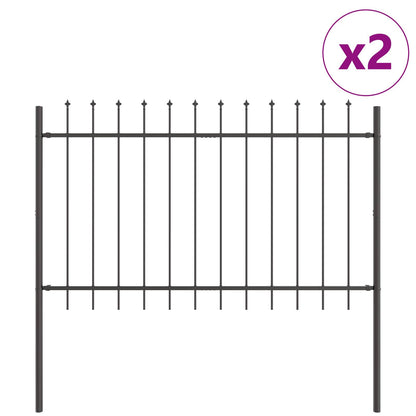 Recinzione per Giardino 2 pcs Grigio 3,4 x 0,8 m | homemem39
