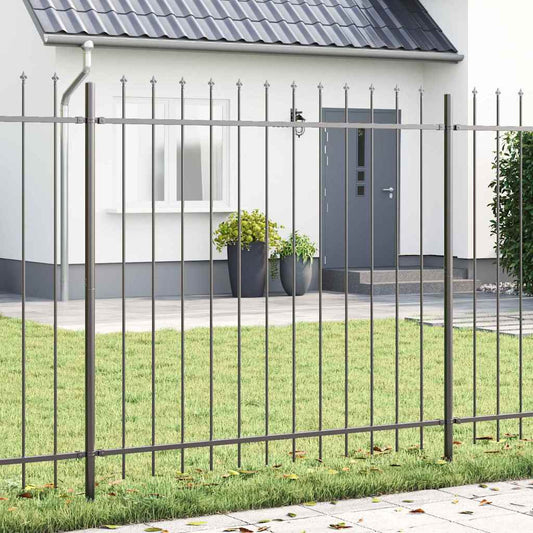 Recinzione per Giardino 2 pcs Grigio 3,4 x 1,5 m