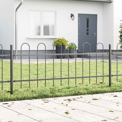 Recinzione per Giardino 2 pcs Grigio 3,4 x 0,6 m