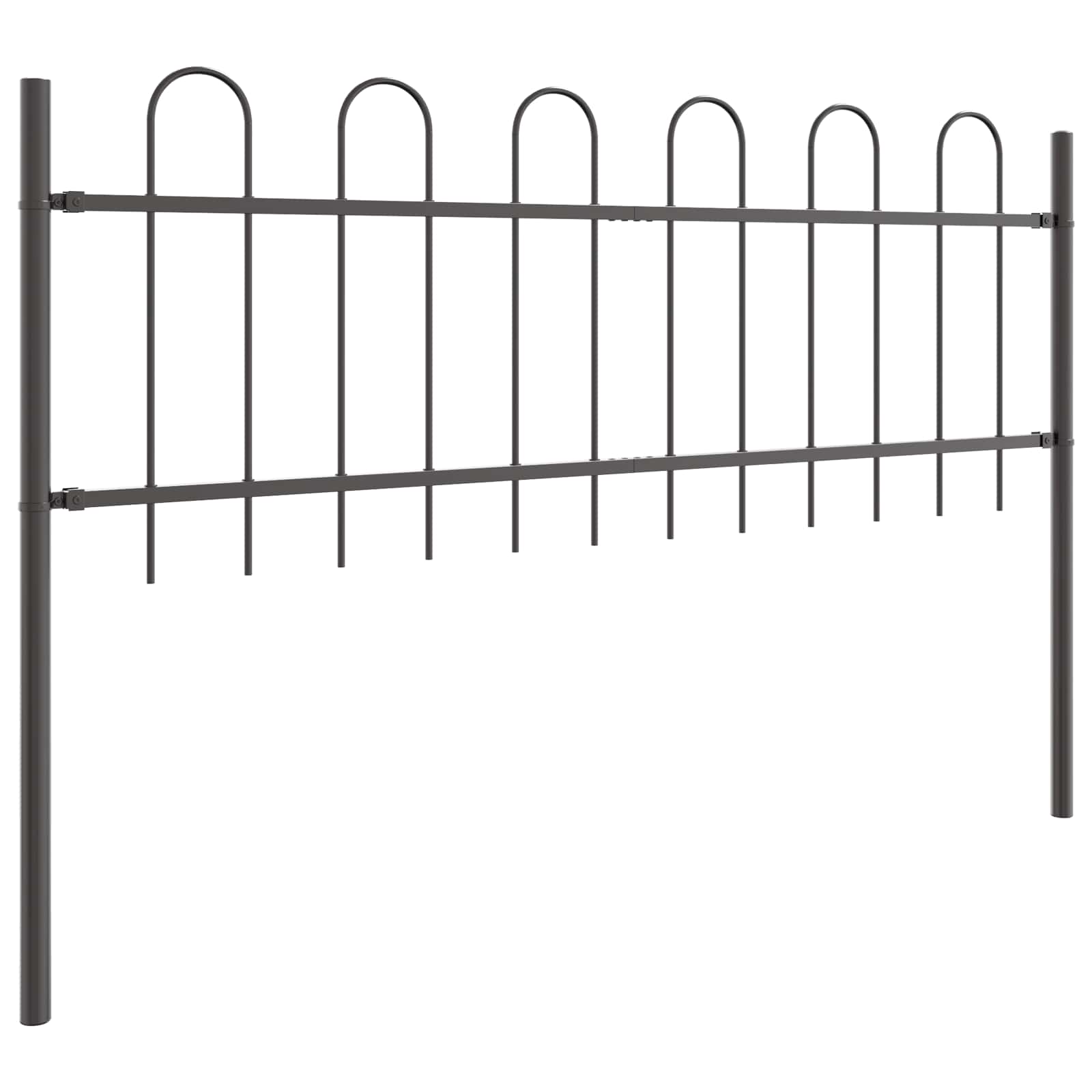 Recinzione per Giardino 2 pcs Grigio 3,4 x 0,6 m | homemem39