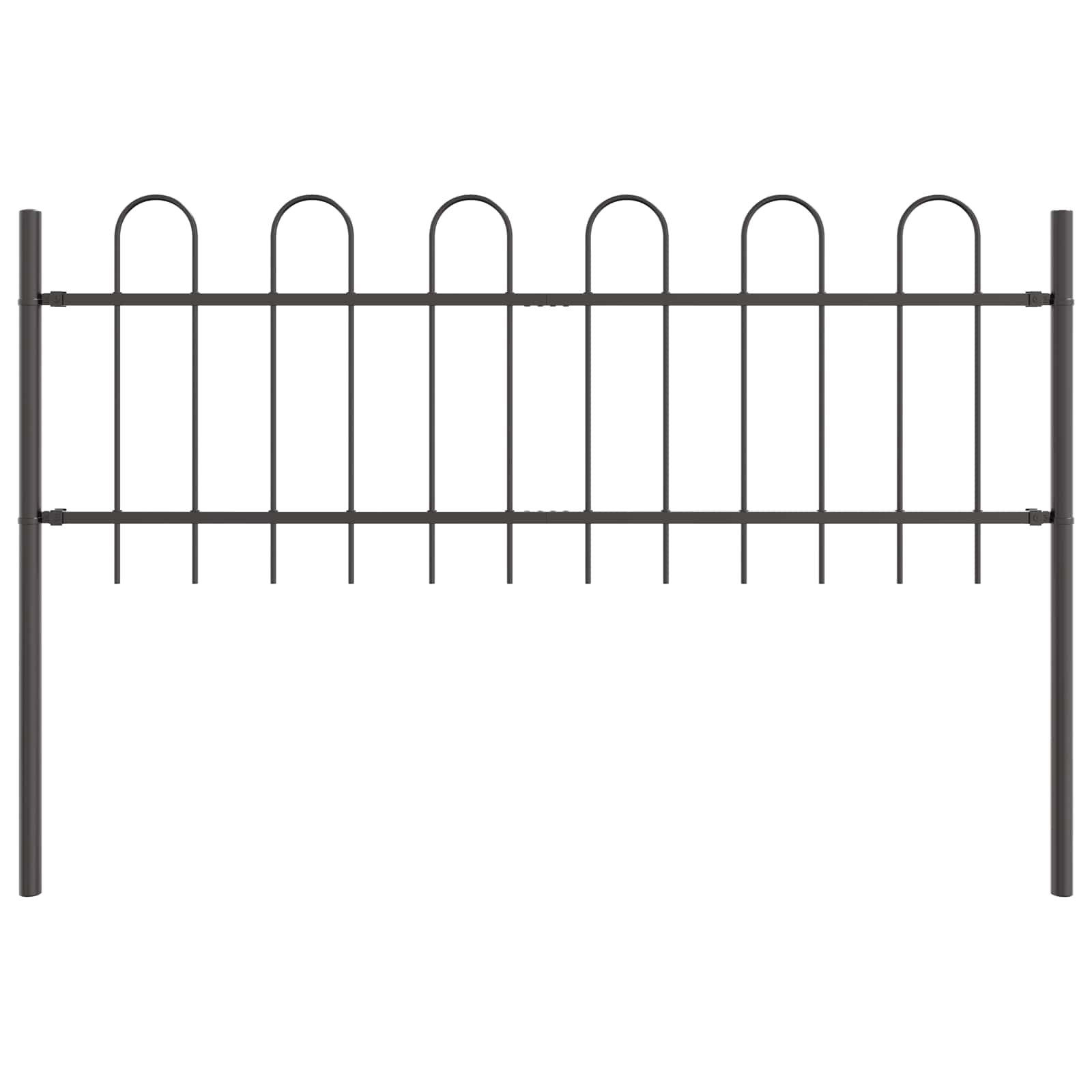 Recinzione per Giardino 2 pcs Grigio 3,4 x 0,6 m | homemem39