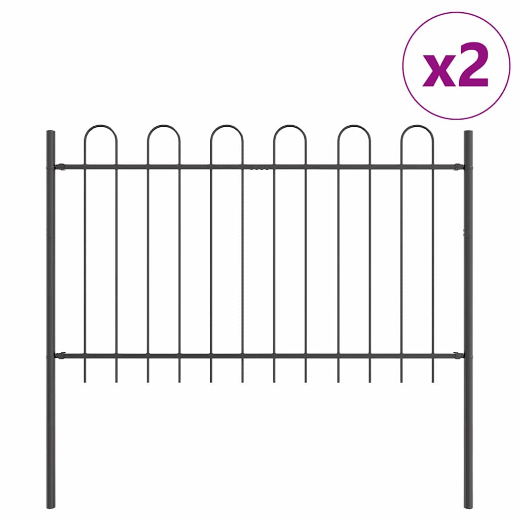 Recinzione per Giardino 2 pcs Grigio 3,4 x 0,8 m | homemem39