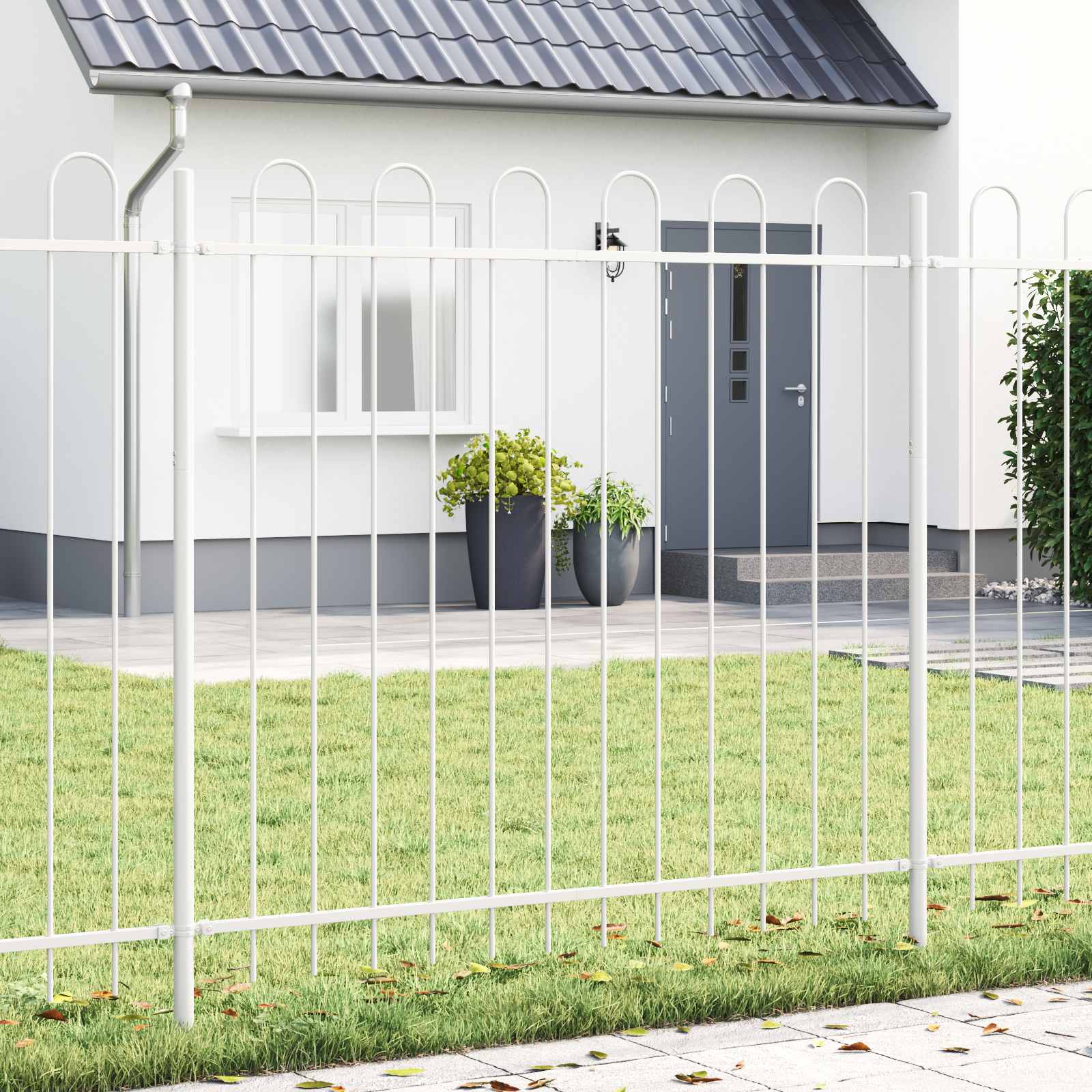 Recinzione per Giardino 2 pcs Grigio 3,4 x 1 m | homemem39